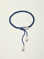 Lapis Lazuli & Baroque Pearl Necklace — lapis lazuli, baroque pearl, sterling silver | SENLORE