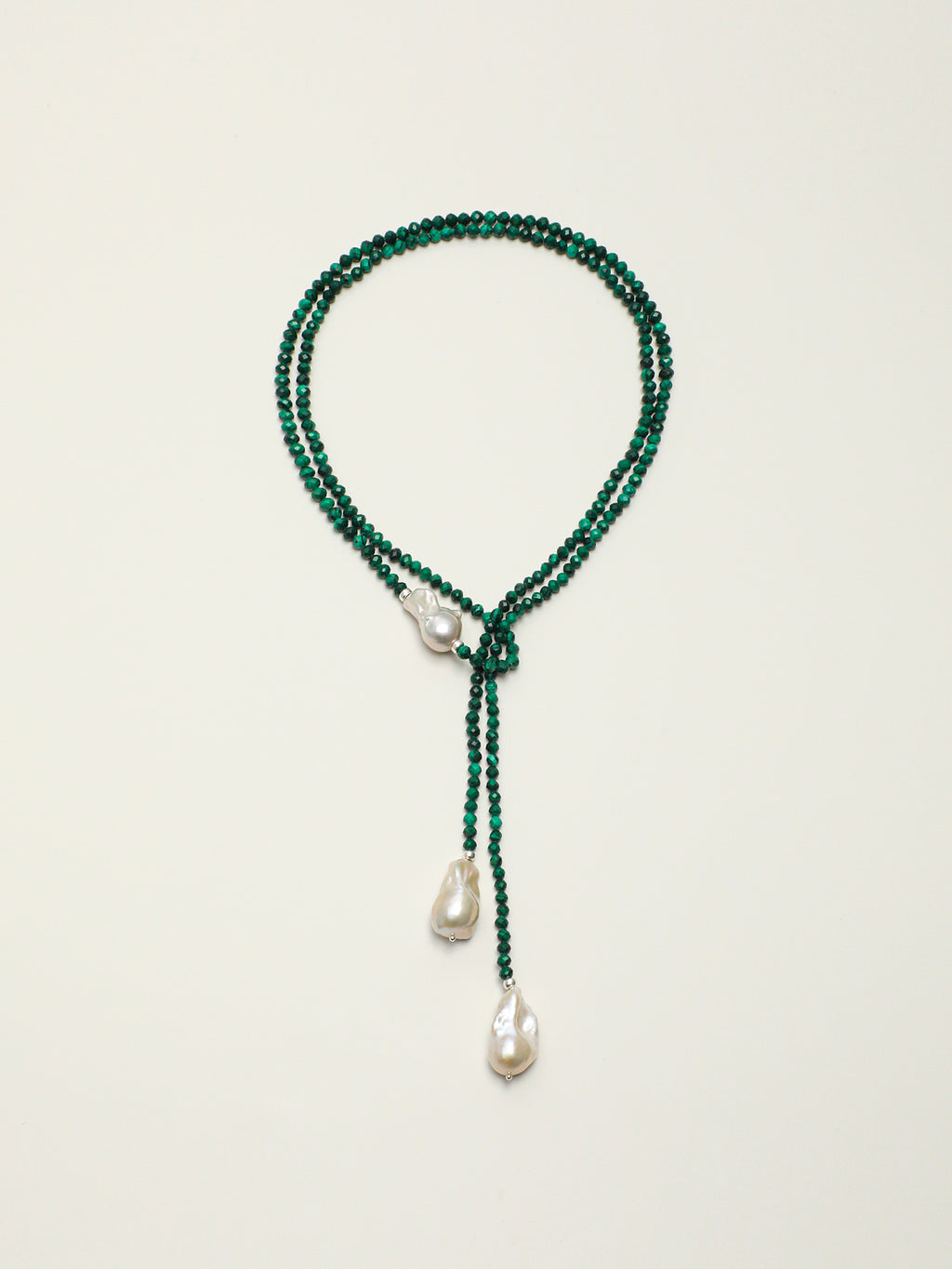 Baroque Pearl & Malachite Pendant Necklace — malachite, baroque pearl, sterling silver | SENLORE
