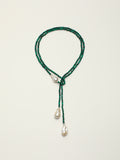 Baroque Pearl & Malachite Pendant Necklace — malachite, baroque pearl, sterling silver | SENLORE