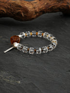 Citrine & Button Baroque Pearl Bracelet — citrine, yellow jade, tiger's eye, baroque pearl, sterling silver | SENLORE
