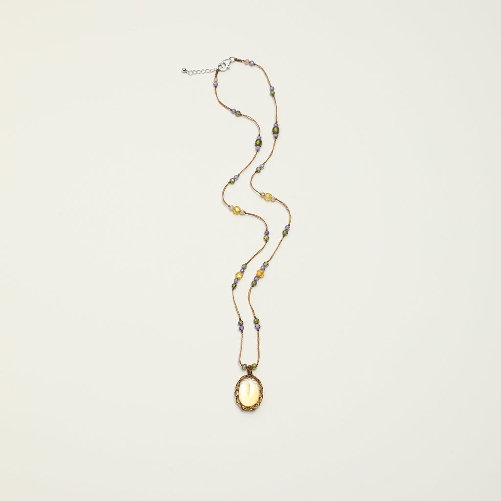 Citrine & Zircon Pendant Necklace — citrine, zircon, sterling silver | SENLORE