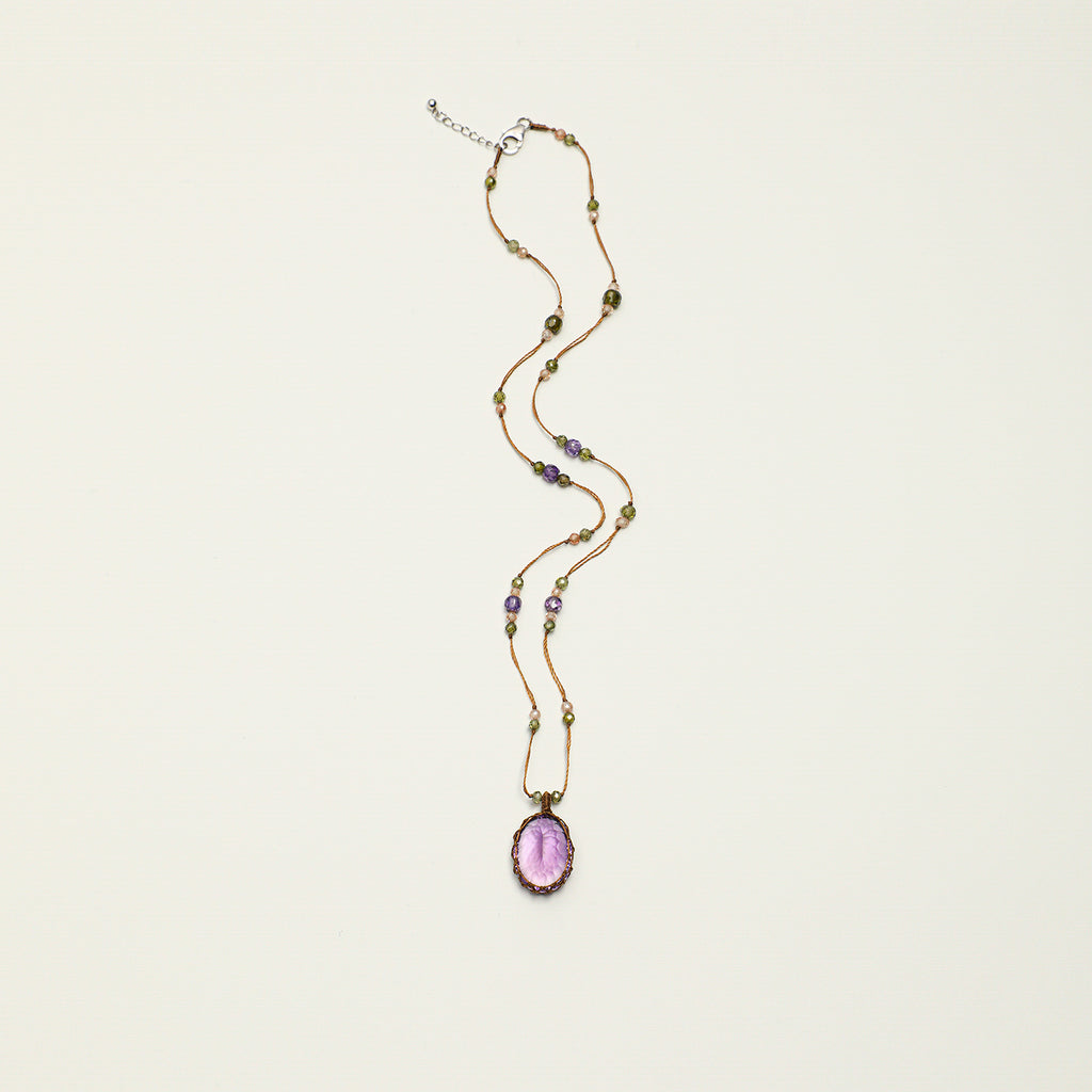 Amethyst & Zircon Pendant Necklace — amethyst, zircon, sterling silver | SENLORE