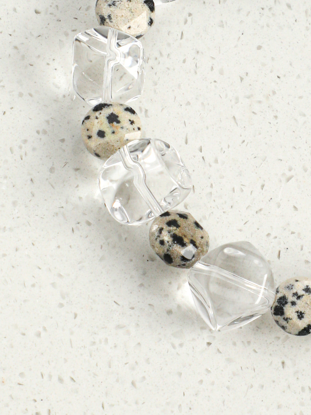 Clear Quartz & Smoky Quartz Disc Bracelet — clear quartz, smoky quartz, black rutilated quartz, sterling silver | SENLORE