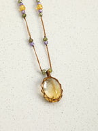 Citrine & Zircon Pendant Necklace — citrine, zircon, sterling silver | SENLORE