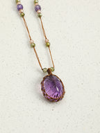 Amethyst & Zircon Pendant Necklace — amethyst, zircon, sterling silver | SENLORE