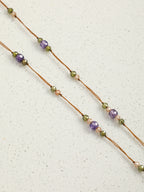 Amethyst & Zircon Pendant Necklace — amethyst, zircon, sterling silver | SENLORE
