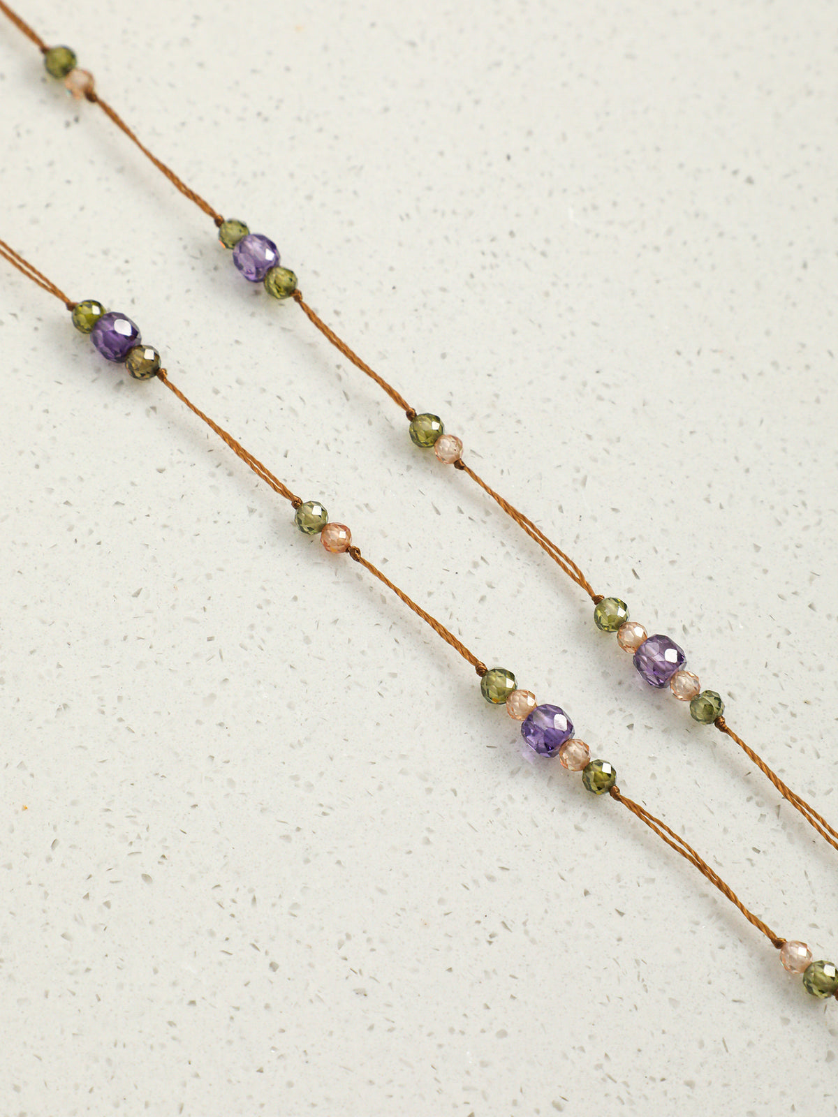 Amethyst & Zircon Pendant Necklace — amethyst, zircon, sterling silver | SENLORE