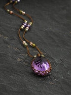 Amethyst & Zircon Pendant Necklace — amethyst, zircon, sterling silver | SENLORE