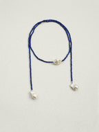 Lapis Lazuli & Baroque Pearl Necklace — lapis lazuli, baroque pearl, sterling silver | SENLORE