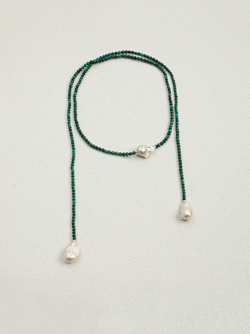 Baroque Pearl & Malachite Pendant Necklace — malachite, baroque pearl, sterling silver | SENLORE