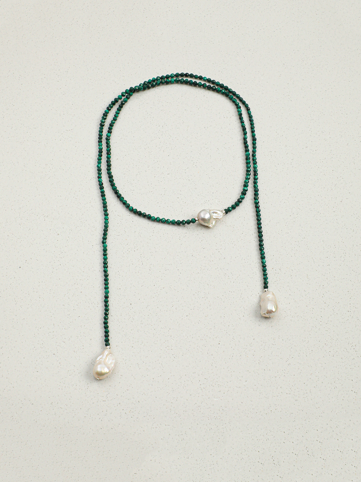 Baroque Pearl & Malachite Pendant Necklace — malachite, baroque pearl, sterling silver | SENLORE