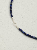 Lapis Lazuli Petal Necklace — lapis lazuli & freeform petal baroque pearl & S925 Sterling Silver | SENLORE