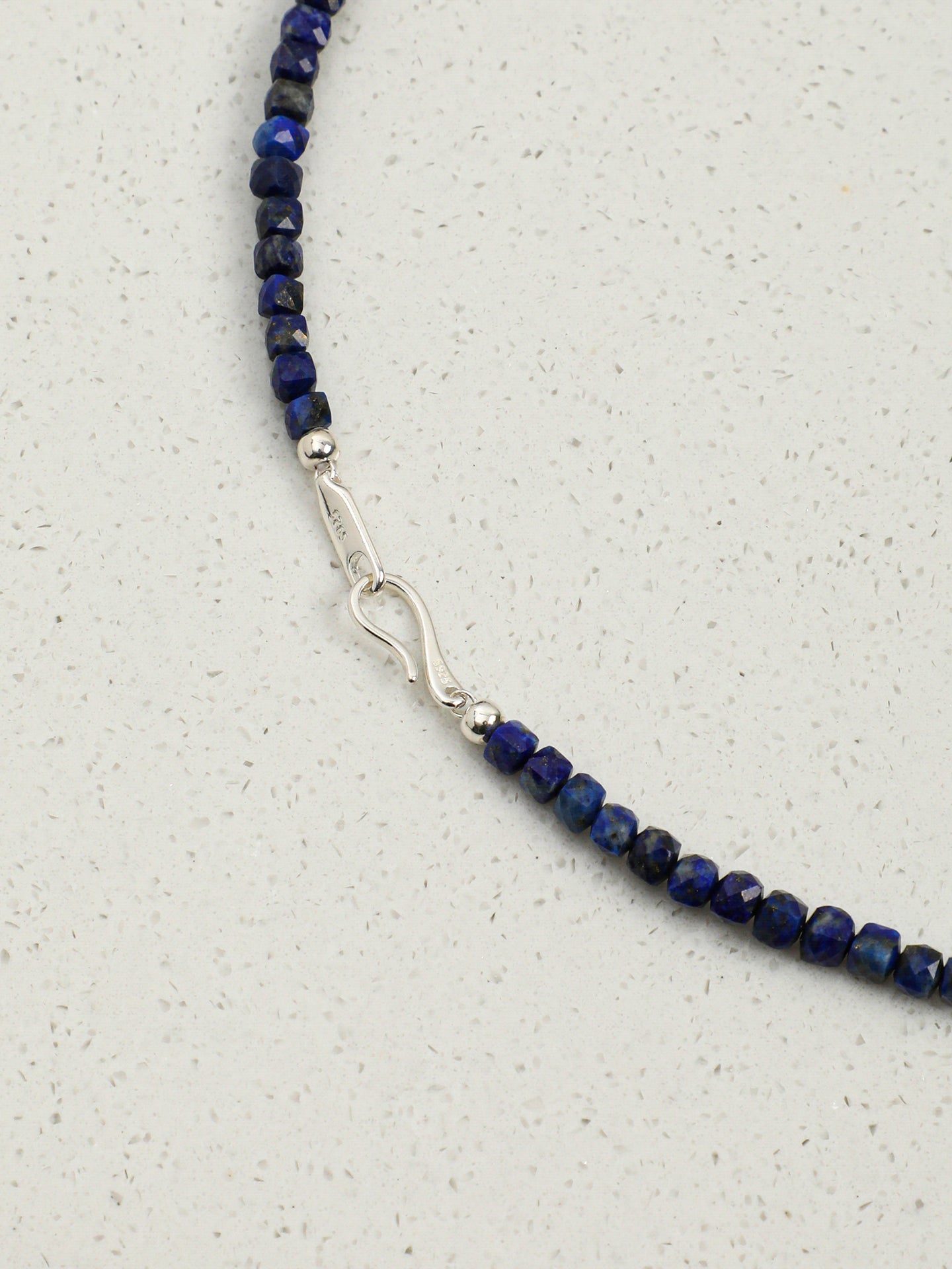 Lapis Lazuli Petal Necklace — lapis lazuli & freeform petal baroque pearl & S925 Sterling Silver | SENLORE