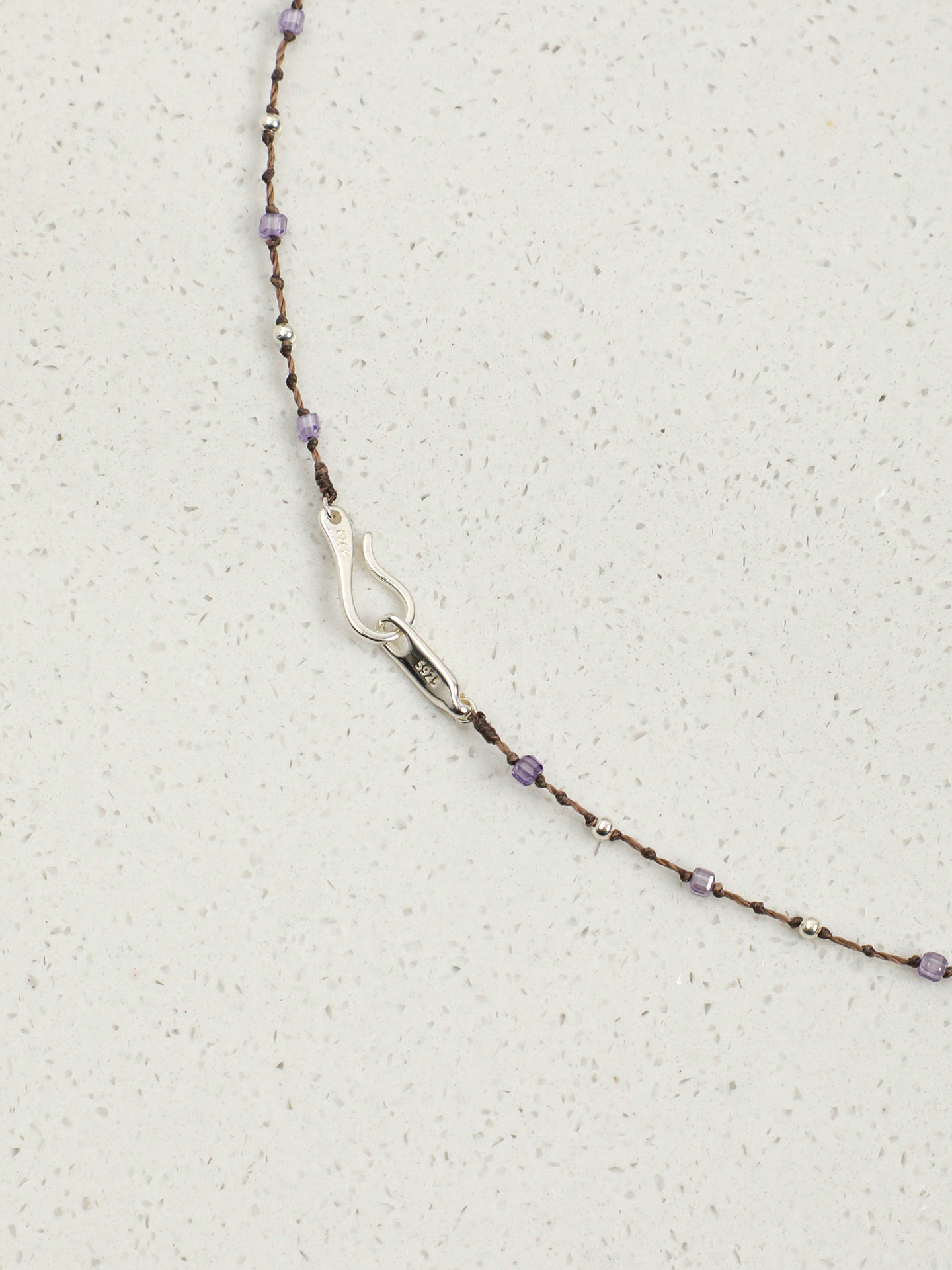 Amethyst Teardrop Necklace — Violet Reverie — amethyst teardrop, amethyst, sterling silver round b... | SENLORE