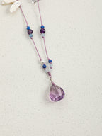 Amethyst & Baroque Pearl Pendant Necklace — amethyst, baroque pearl, aquamarine, lapis lazuli, sterling silver | SENLORE