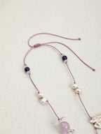 Amethyst & Baroque Pearl Pendant Necklace — amethyst, baroque pearl, aquamarine, lapis lazuli, sterling silver | SENLORE