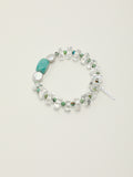 Phoenix Stone & Amazonite Crystal Bracelet — phoenix stone, amazonite, clear quartz, baroque pearl, sterling silver | SENLORE