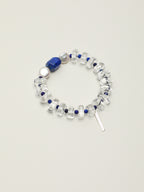 Lapis Lazuli Freeform Crystal Bracelet — lapis lazuli, clear quartz, baroque pearl, sterling silver | SENLORE