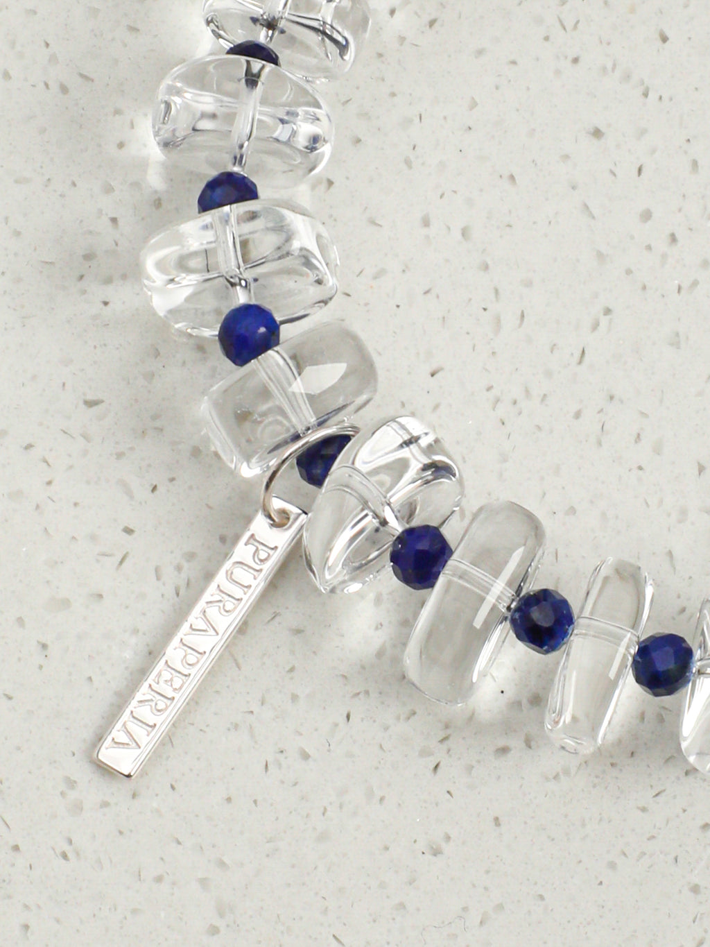 Lapis Lazuli Freeform Crystal Bracelet — lapis lazuli, clear quartz, baroque pearl, sterling silver | SENLORE