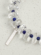 Lapis Lazuli Freeform Crystal Bracelet — lapis lazuli, clear quartz, baroque pearl, sterling silver | SENLORE