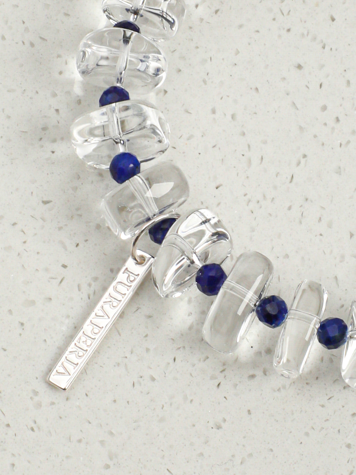 Lapis Lazuli Freeform Crystal Bracelet — lapis lazuli, clear quartz, baroque pearl, sterling silver | SENLORE