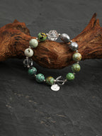 Clear Quartz & Variscite Baroque Bracelet — clear quartz, variscite, baroque pearl, sterling silver | SENLORE
