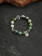 Clear Quartz & Variscite Baroque Bracelet — clear quartz, variscite, baroque pearl, sterling silver | SENLORE