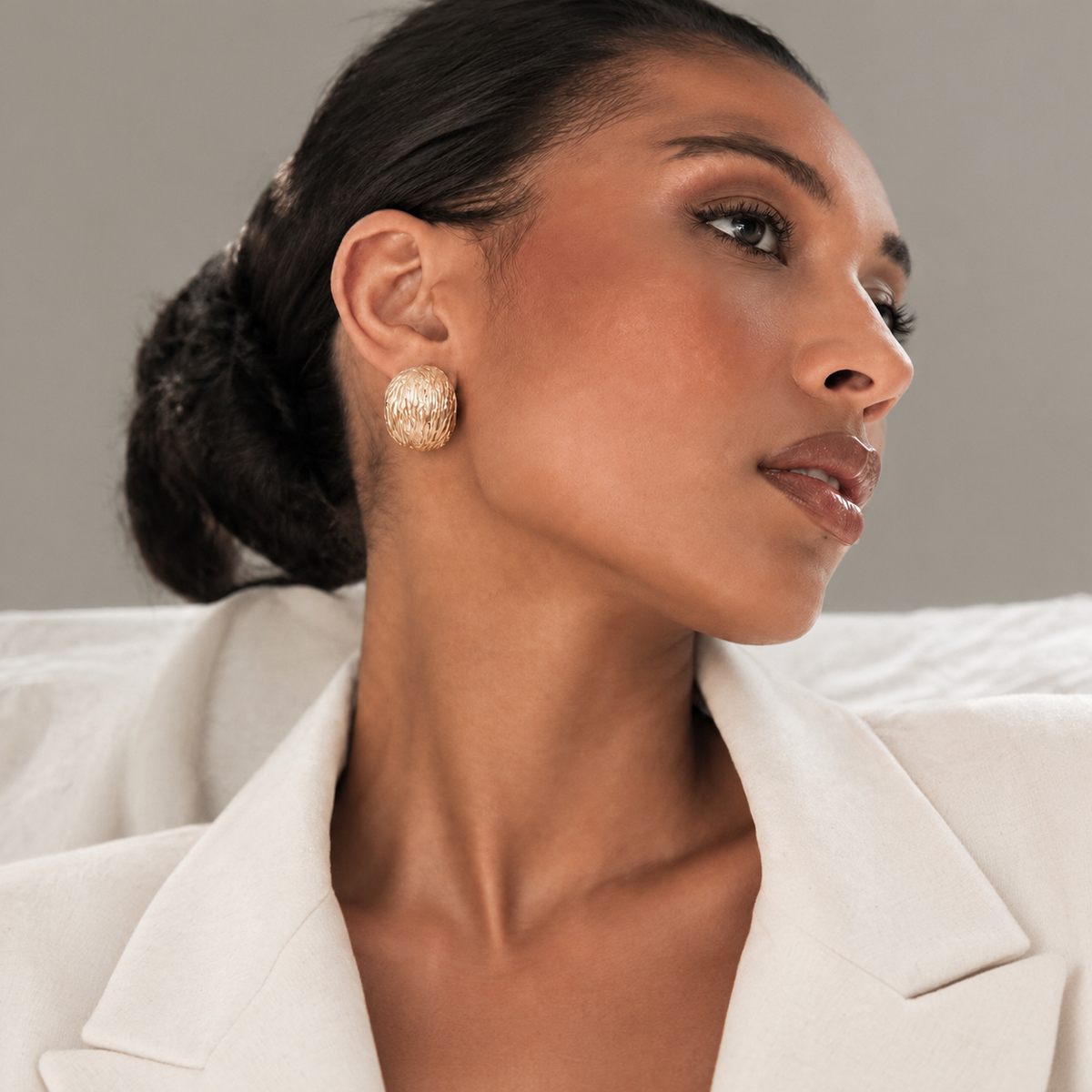 Hand-Carved Texture Earrings