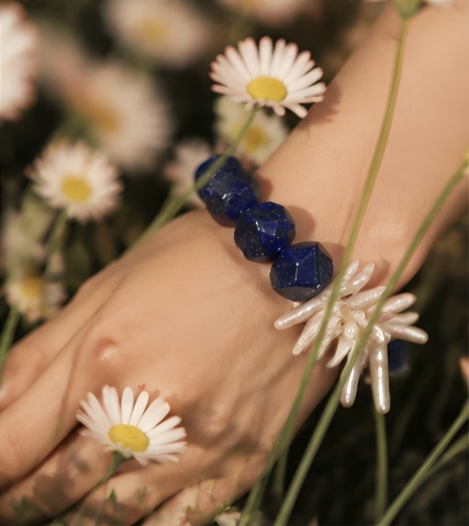 Baroque Lapis Lazuli Bracelet