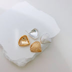 Shell-Shape Drop Earrings — 18K Gold Vermeil & Sterling Silver | SENLORE