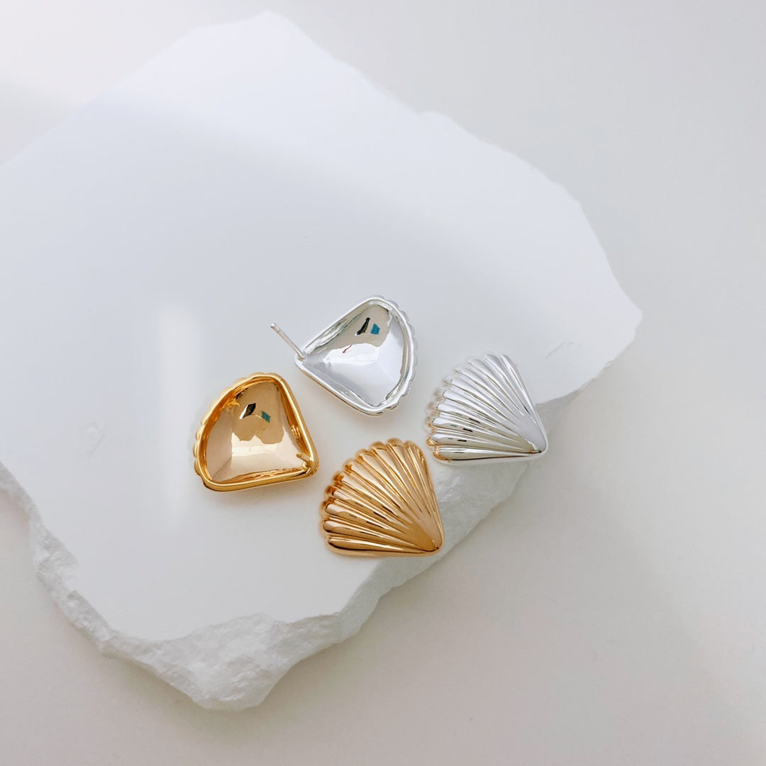 Shell-Shape Drop Earrings — 18K Gold Vermeil & Sterling Silver | SENLORE