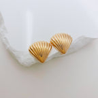Shell-Shape Drop Earrings — 18K Gold Vermeil & Sterling Silver | SENLORE