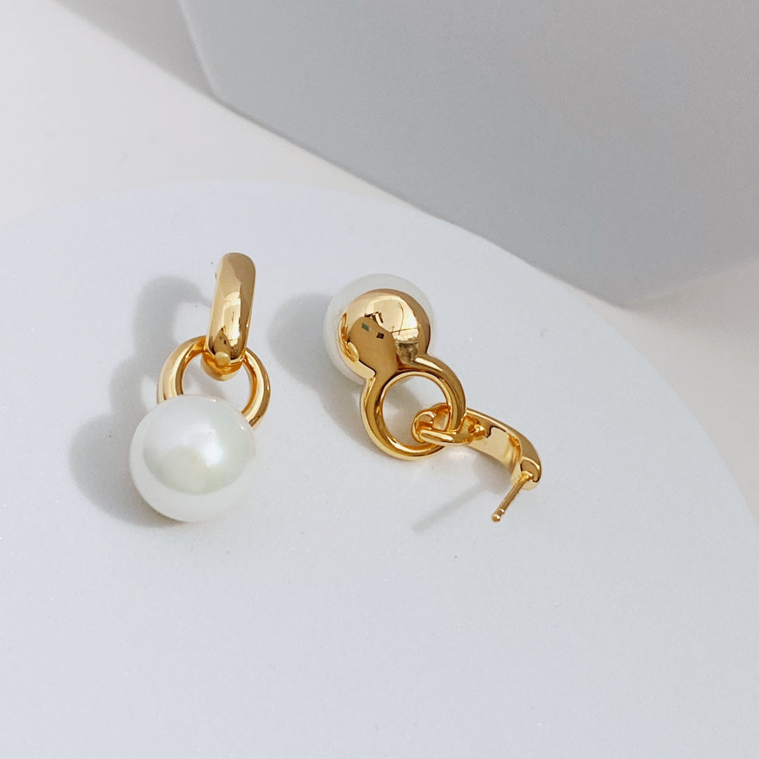 Mother-of-Pearl Drop Earrings — Mother-of-Pearl & 18K Gold Vermeil | SENLORE