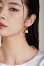 Mother-of-Pearl Drop Earrings — Mother-of-Pearl & 18K Gold Vermeil | SENLORE