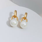 Mother-of-Pearl Drop Earrings — Mother-of-Pearl & 18K Gold Vermeil | SENLORE