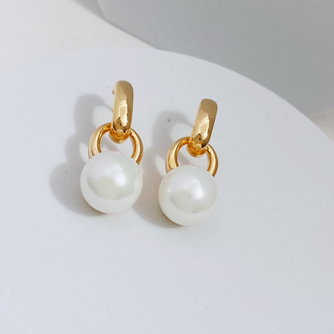 Mother-of-Pearl Drop Earrings — Mother-of-Pearl & 18K Gold Vermeil | SENLORE