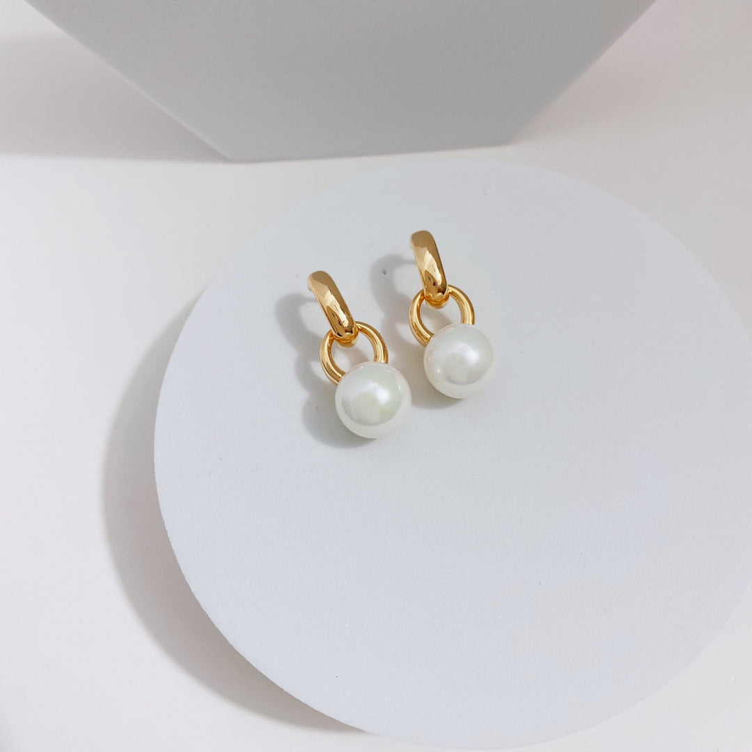 Mother-of-Pearl Drop Earrings — Mother-of-Pearl & 18K Gold Vermeil | SENLORE