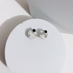 Black Agate Earrings — Black Agate, Sterling Silver & 18K Gold Vermeil | SENLORE