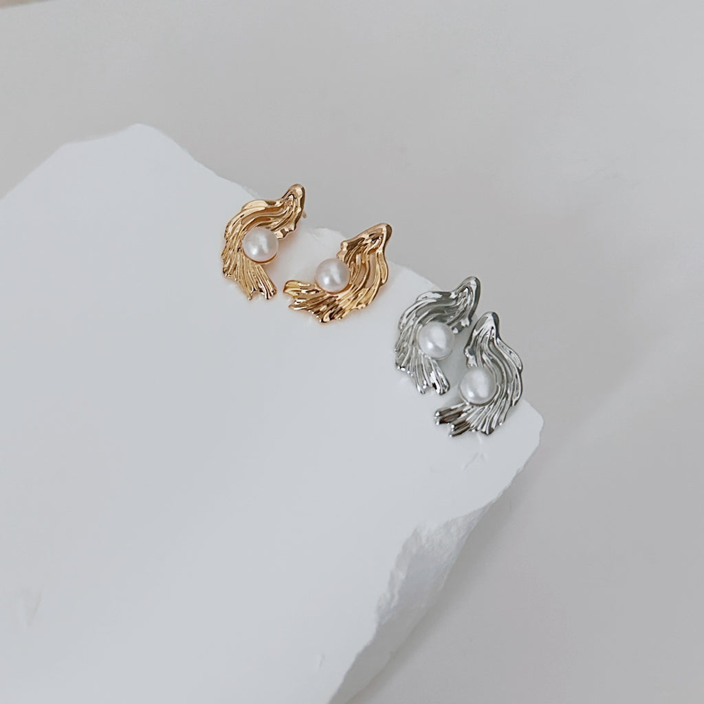 Statement Pearl Earrings — Pearl, Sterling Silver & 18K Gold Vermeil | SENLORE