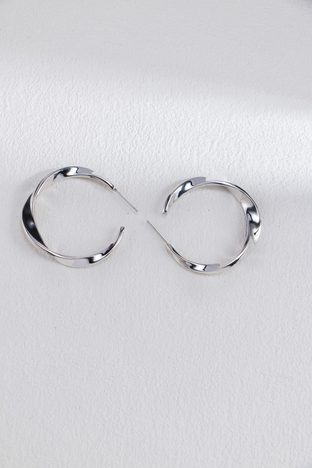 Black Enamel Hoop Earrings — Black Enamel & Sterling Silver | SENLORE