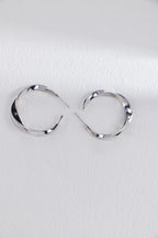 Black Enamel Hoop Earrings — Black Enamel & Sterling Silver | SENLORE
