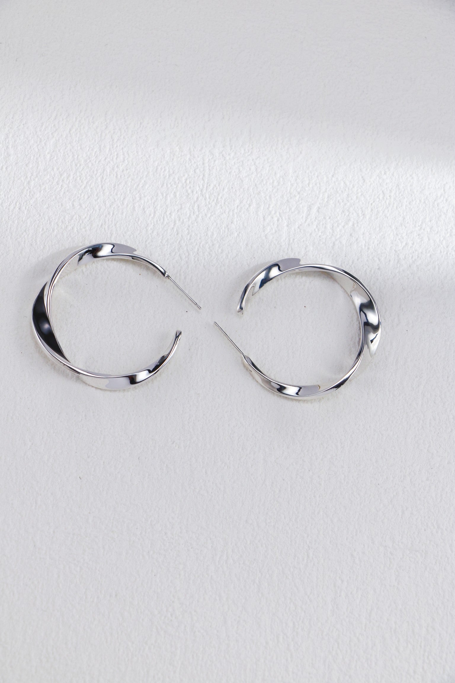 Black Enamel Hoop Earrings — Black Enamel & Sterling Silver | SENLORE