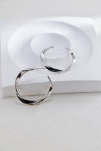Black Enamel Hoop Earrings — Black Enamel & Sterling Silver | SENLORE