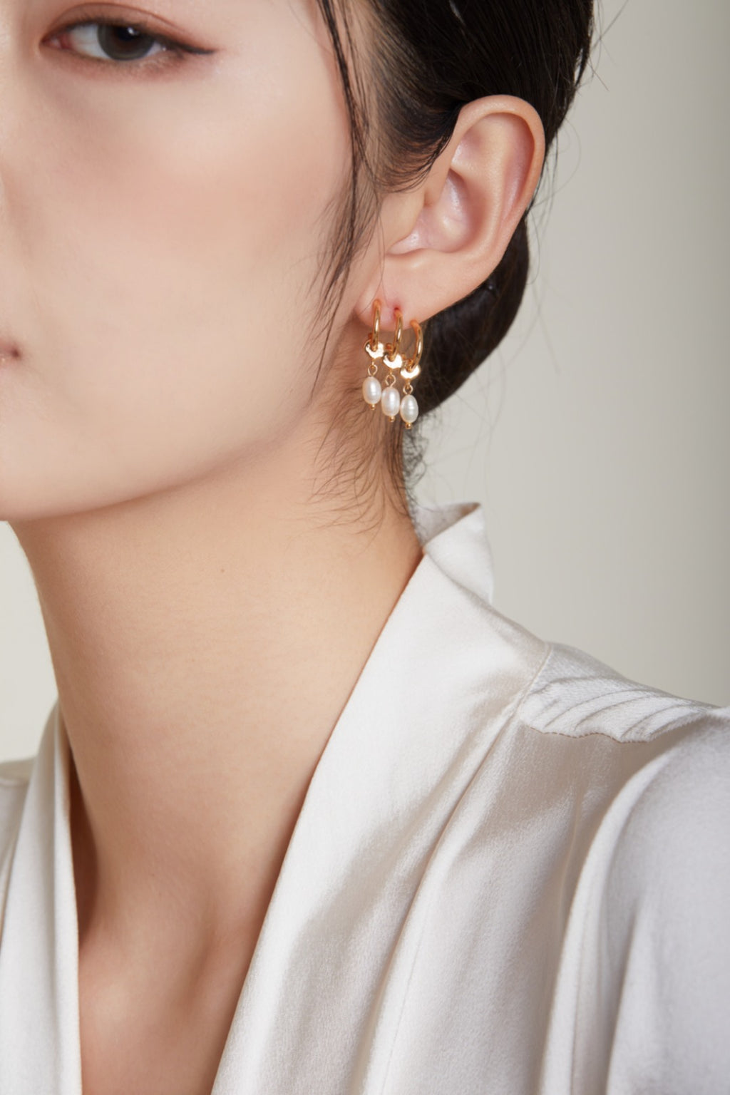 Rice Pearl Drop Earrings — Pearl & Sterling Silver | SENLORE