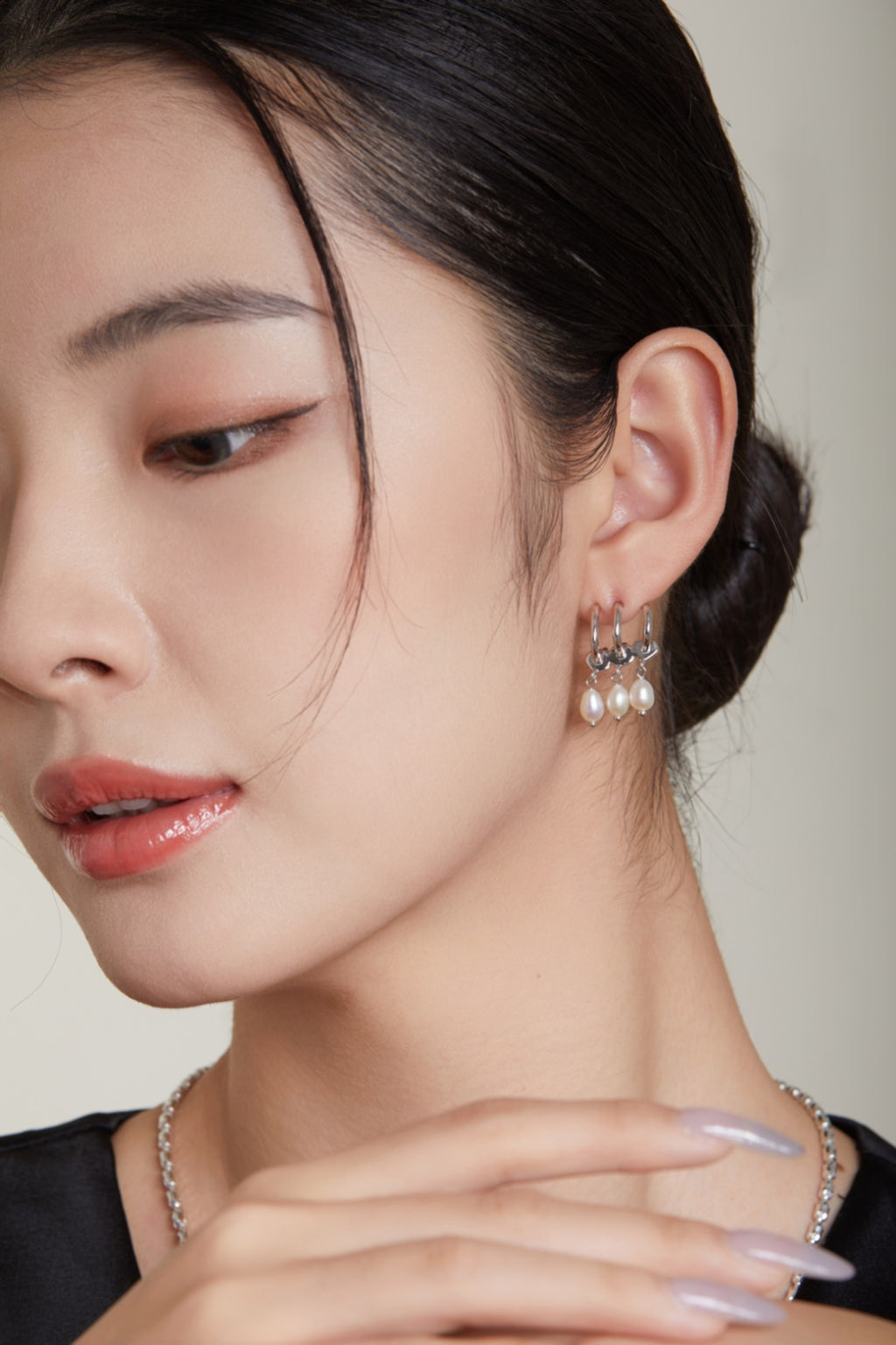 Rice Pearl Drop Earrings — Pearl & Sterling Silver | SENLORE