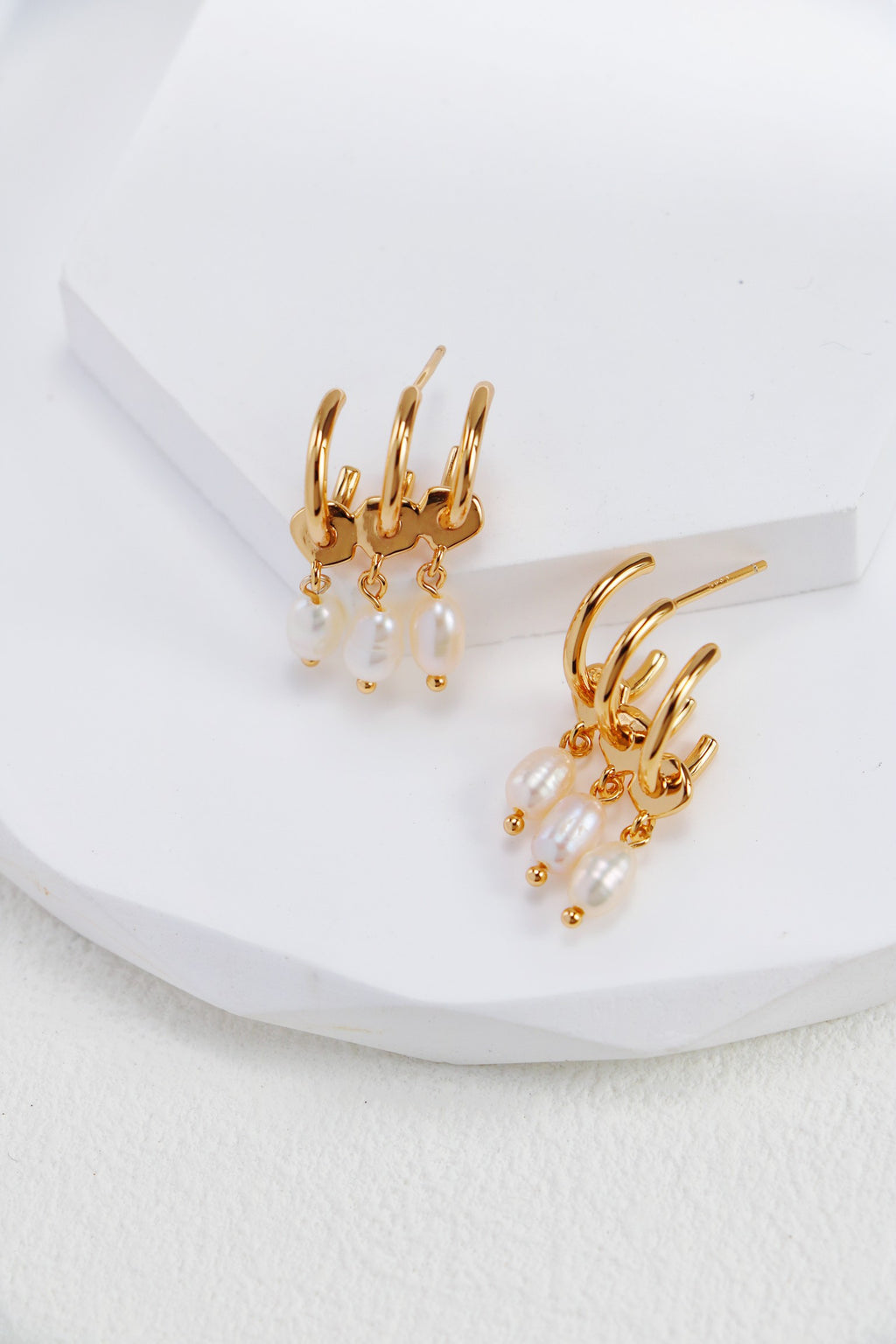 Rice Pearl Drop Earrings — Pearl & Sterling Silver | SENLORE