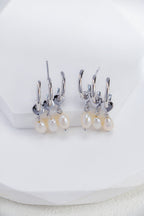 Rice Pearl Drop Earrings — Pearl & Sterling Silver | SENLORE