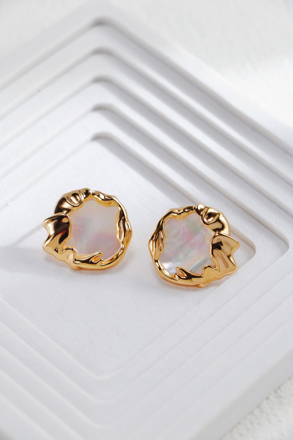 Mother-of-Pearl Earrings — Mother-of-Pearl & 18K Gold Vermeil | SENLORE