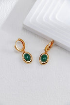 Malachite Drop Earrings — Malachite & 18K Gold Vermeil | SENLORE