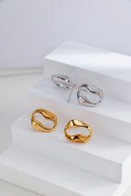 Two-Tone Drop Earrings — Two-Tone Sterling Silver & 18K Gold Vermeil | SENLORE